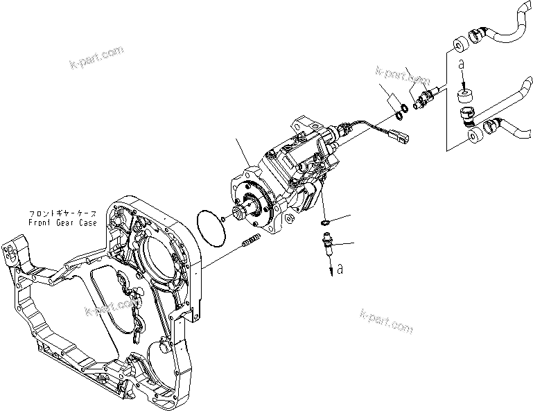 Komatsu parts book diagram for SAA6D114E-3 S/N .-UP: FUEL INJECTION PUMP