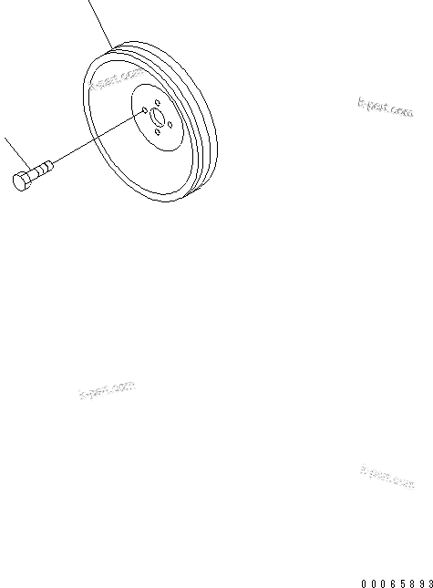 Komatsu parts book diagram for SAA6D114E-3 S/N .-UP: ACCESSORY DRIVE PULLEY