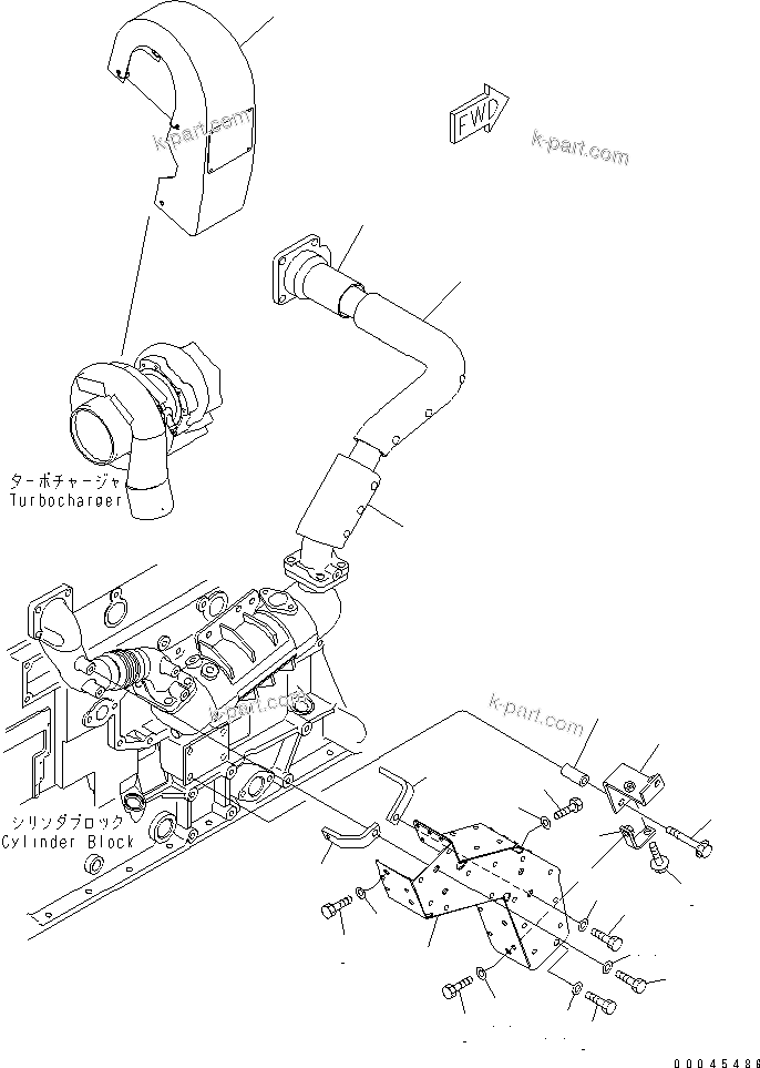 Komatsu parts book diagram for SAA6D125E-5 S/N 560001-UP: HEAT SHIELD