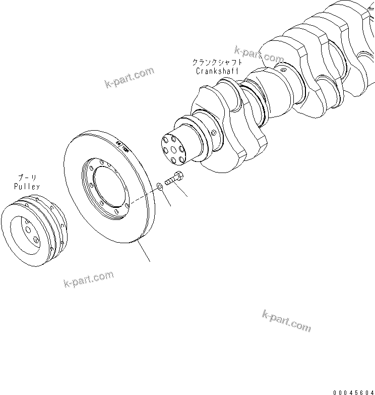 Komatsu parts book diagram for SAA6D125E-5 S/N 560001-UP: VIBRATION DAMPER