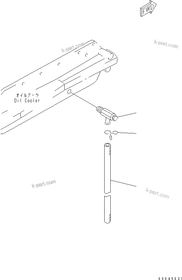 Komatsu parts book diagram for SAA6D125E-5 S/N 560001-UP: WATER DRAIN VALVE