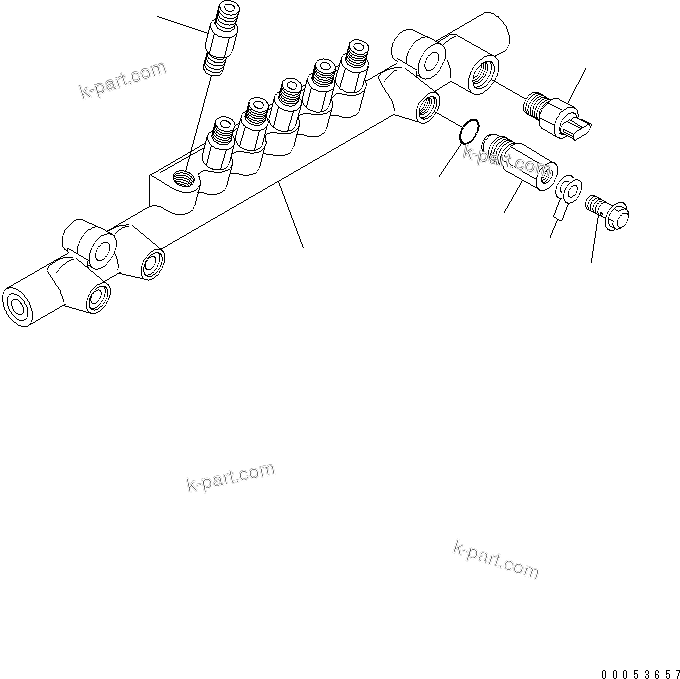 Komatsu parts book diagram for SAA6D125E-5 S/N 560001-UP: COMMON RAIL (INNER PARTS)