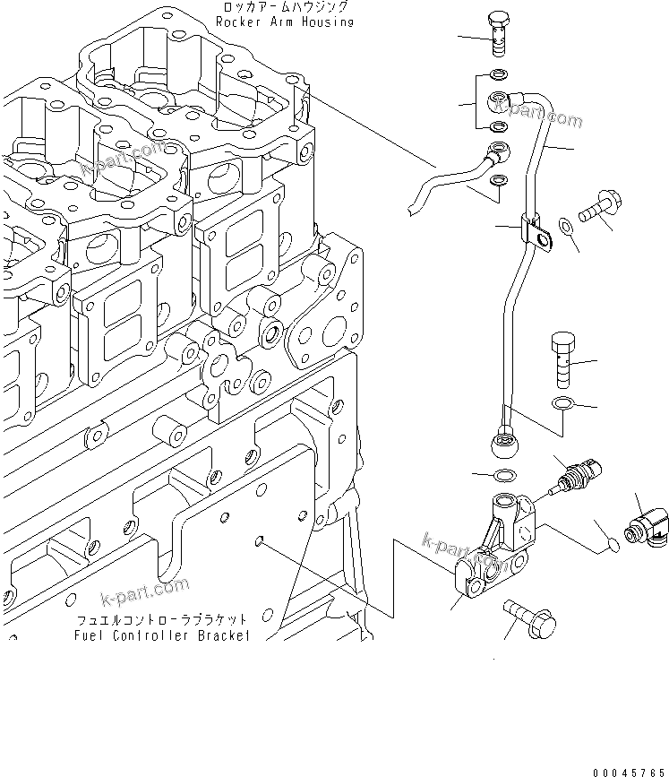 Komatsu parts book diagram for SAA6D125E-5 S/N 560001-UP: FUEL RETURN