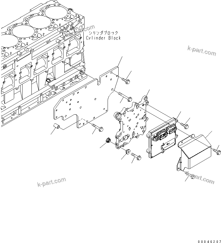 Komatsu parts book diagram for SAA6D125E-5 S/N 560001-UP: FUEL CONTROLLER