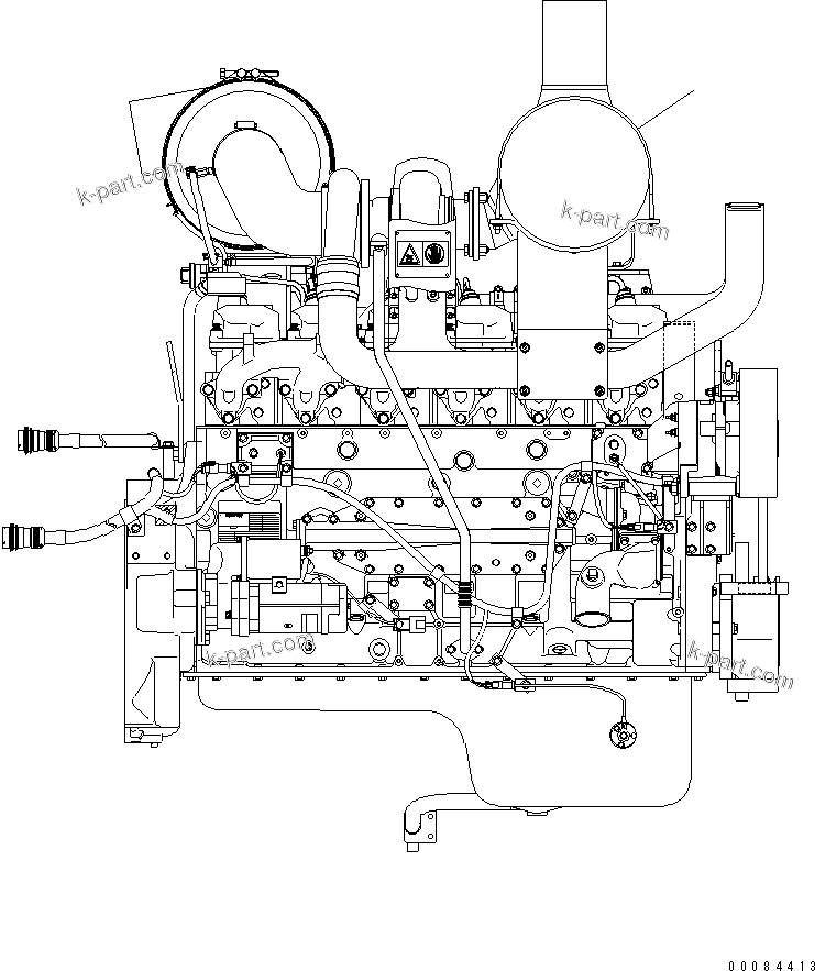 Komatsu parts book diagram for SAA6D125E-5 S/N 560001-UP: ENGINE ASSEMBLY