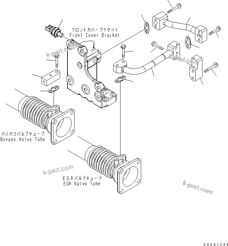 Komatsu parts book diagram for SAA6D140E-5E S/N 530001-UP: EXHAUST GAS RECIRCULATION VALVE (7/7) (EGR SENSOR GROUP)(#530008-530698)