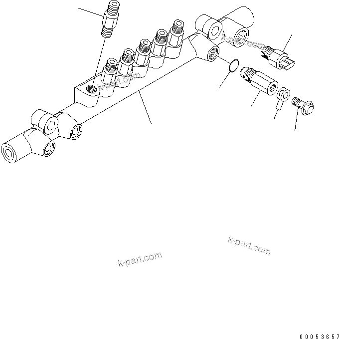 Komatsu parts book diagram for SAA6D140E-5E S/N 530001-UP: COMMON RAIL (INNER PARTS)(#530003-)