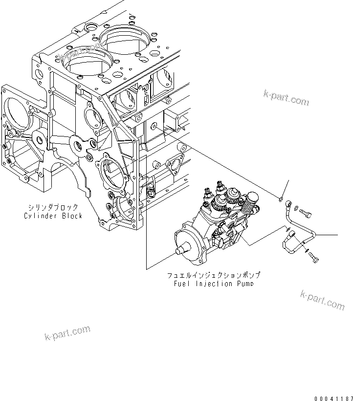 Komatsu parts book diagram for SAA6D140E-5E S/N 530001-UP: FUEL SUPPLY PUMP LUBRICATOR