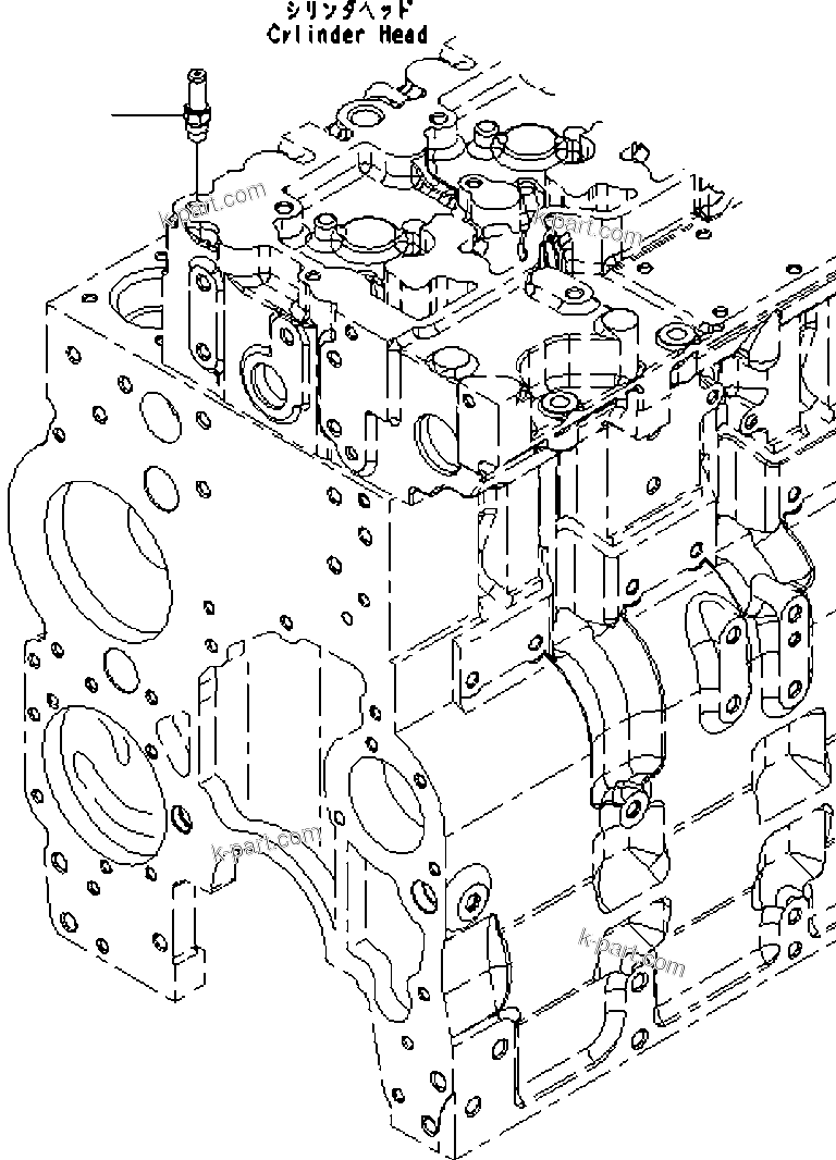 Komatsu parts book diagram for SAA6D114E-3D S/N 26852735-UP: CYLINDER HEAD FITTING PARTS