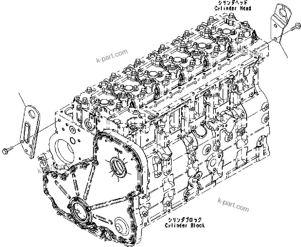 Komatsu parts book diagram for SAA6D114E-3D S/N 26852735-UP: ENGINE LIFTING EYE