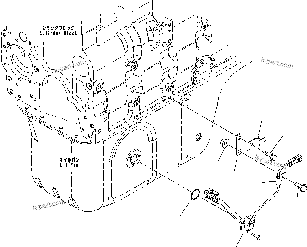 Komatsu parts book diagram for SAA6D114E-3D S/N 26852735-UP: ENGINE OIL LEVEL SENSOR