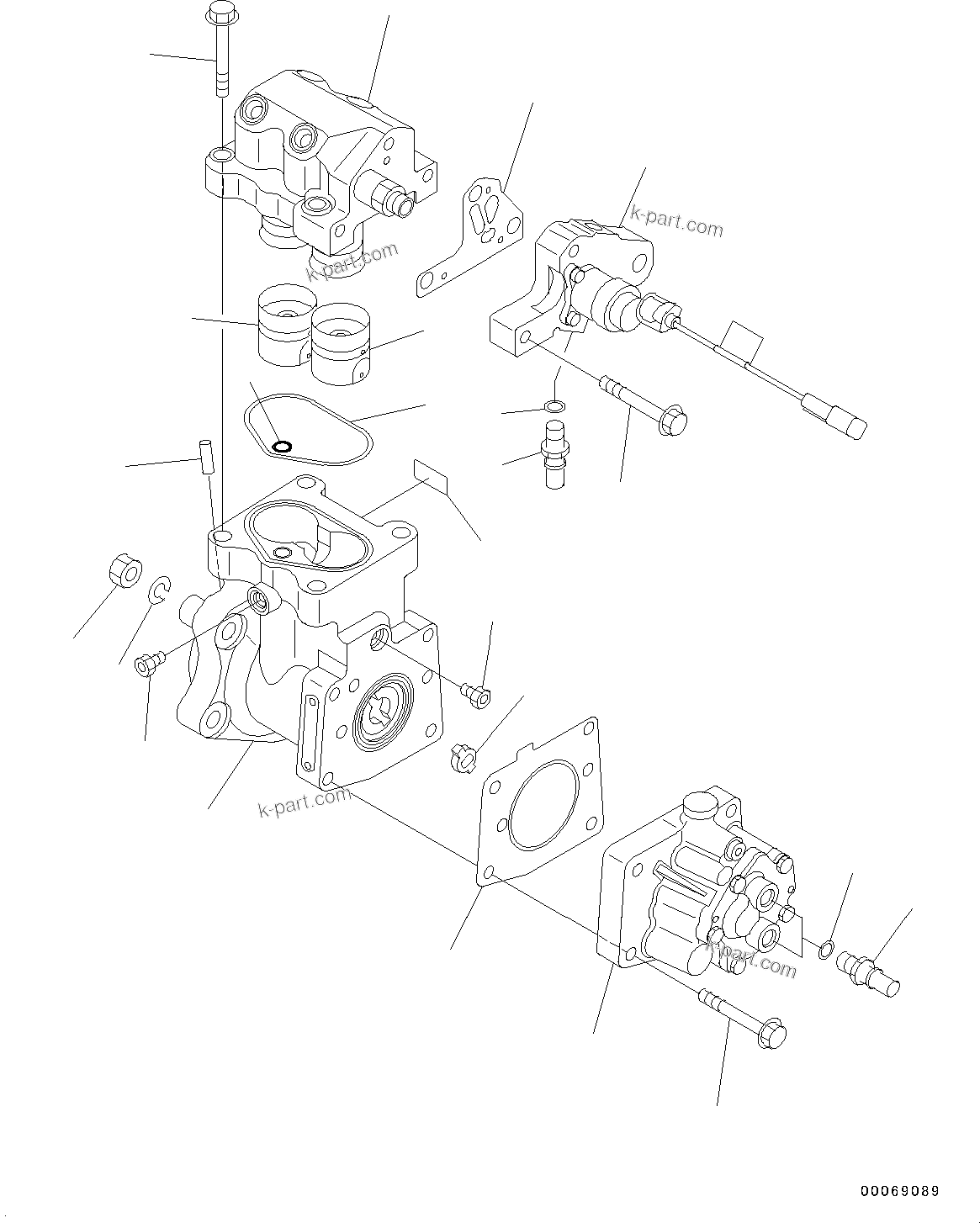 Komatsu parts book diagram for SAA6D114E-3D S/N 26852735-UP: FUEL INJECTION PUMP