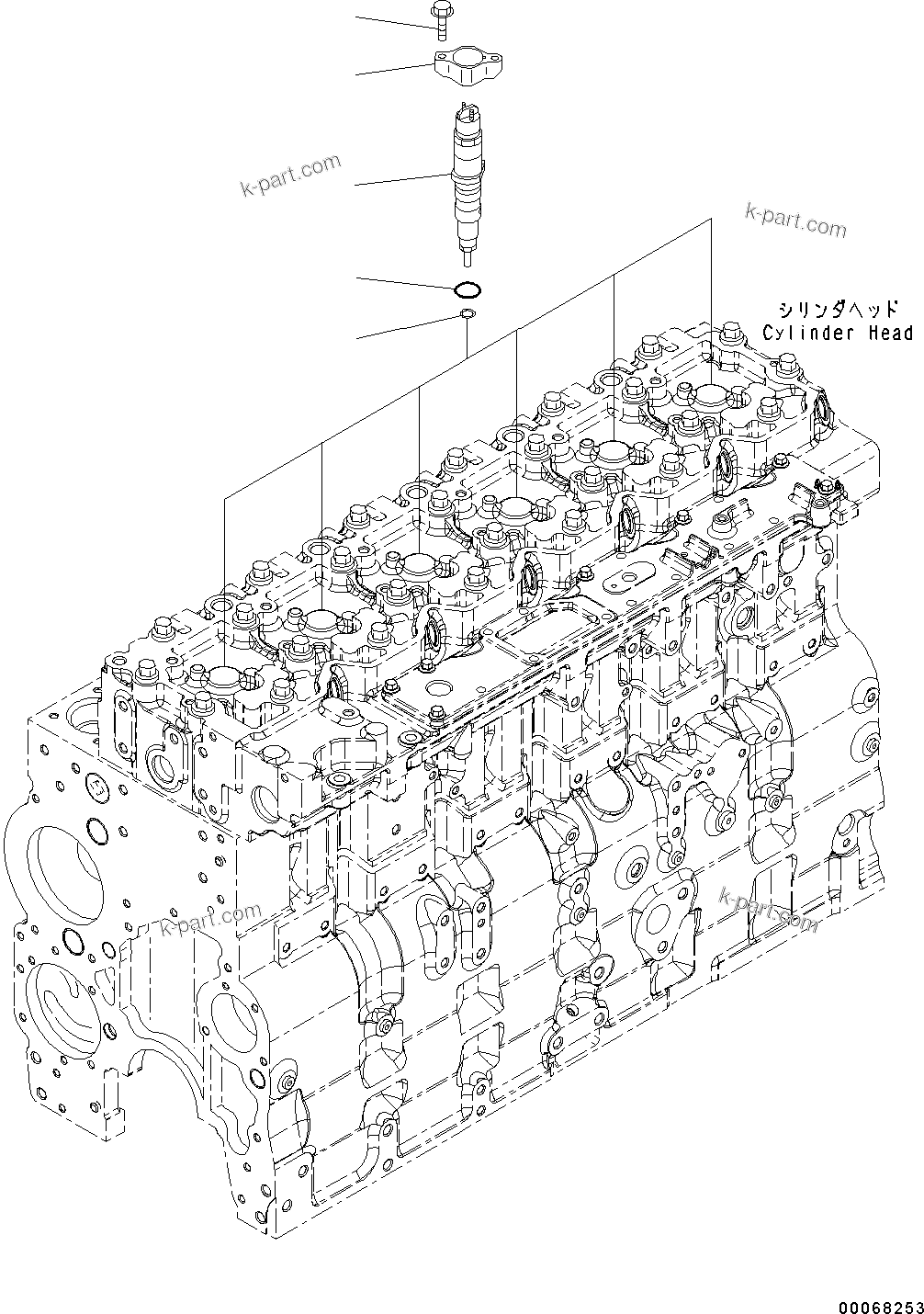 Komatsu parts book diagram for SAA6D114E-3D S/N 26852735-UP: FUEL INJECTOR