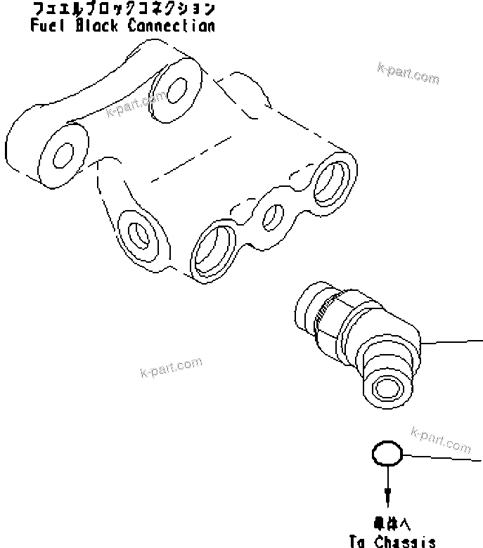 Komatsu parts book diagram for SAA6D114E-3D S/N 26852735-UP: FUEL INLET FITTING