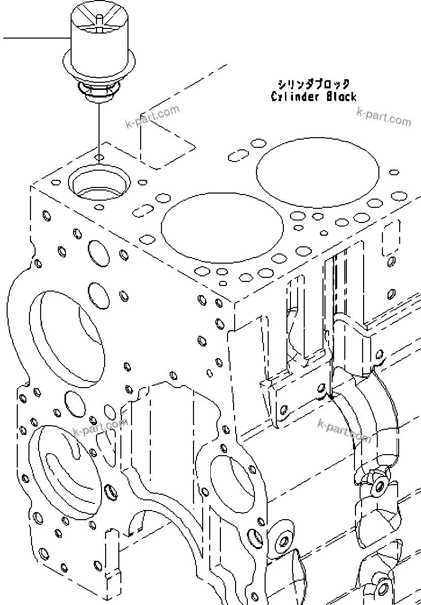 Komatsu parts book diagram for SAA6D114E-3D S/N 26852735-UP: THERMOSTAT