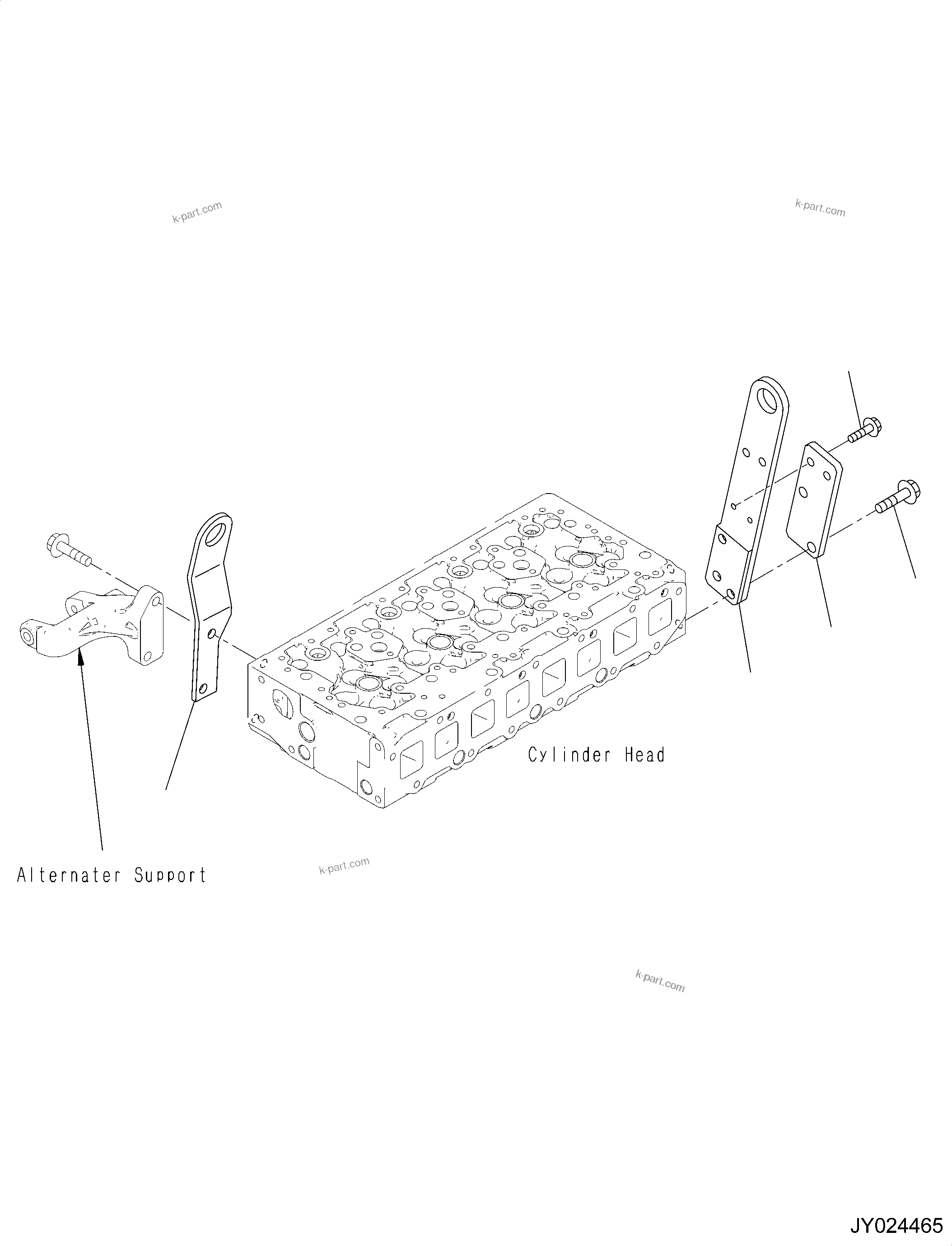 Komatsu parts book diagram for SAA4D95LE-6CH S/N 705134-UP (For WA80M-7): ENGINE LIFTING