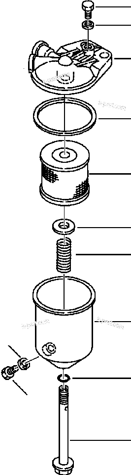 Komatsu parts book diagram for WB140PS-2N S/N A40034-UP: FIG. A0130-01A2  ENGINE - FUEL WATER SEPARATOR