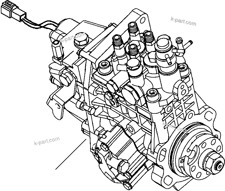 Komatsu parts book diagram for WB140PS-2N S/N A40034-UP: FIG. A0133-01A3  ENGINE - FUEL INJECTION PUMP