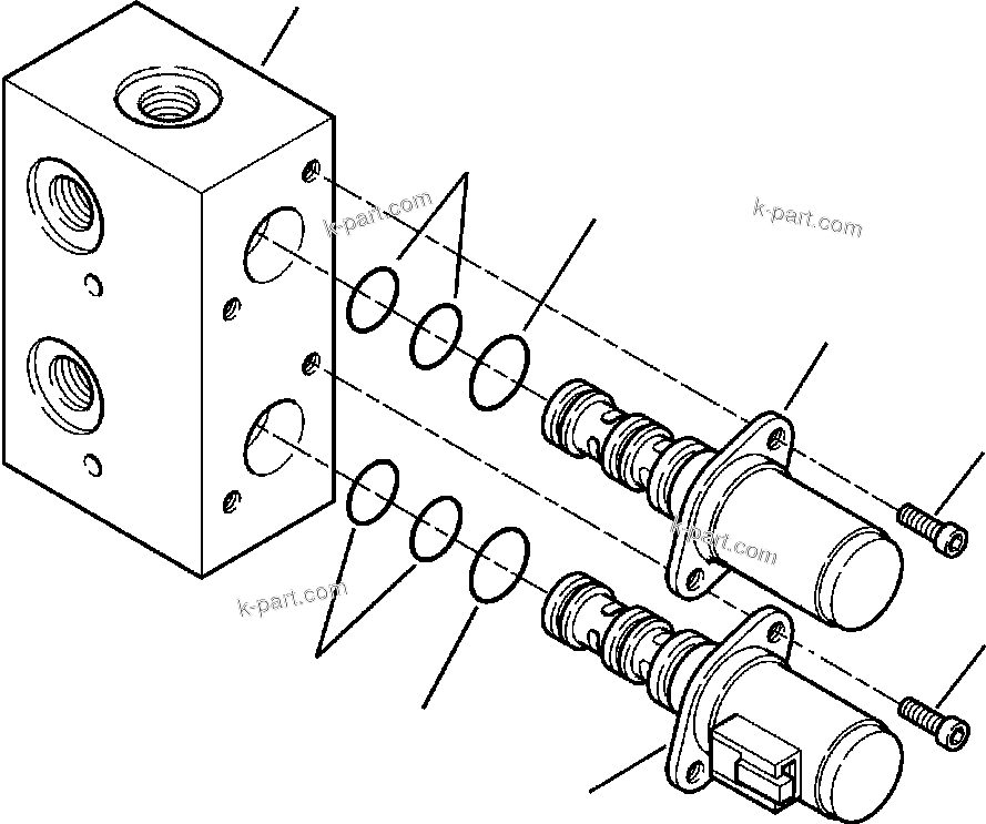 Komatsu parts book diagram for WB140PS-2N S/N A40034-UP: FIG. F3000-01A2 DRIVE TRAIN PIPING - AXLE LOCK VALVE