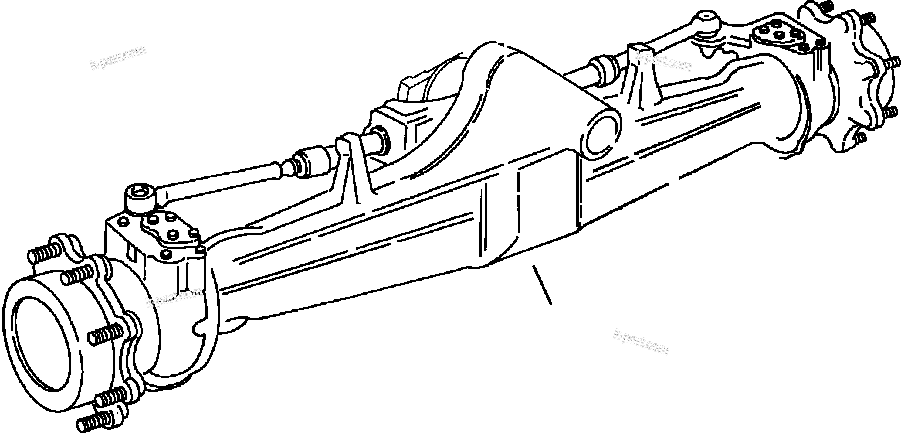 Komatsu parts book diagram for WB140PS-2N S/N A40034-UP: FIG. F3400-01A0 FRONT AXLE - COMPLETE ASSEMBLY