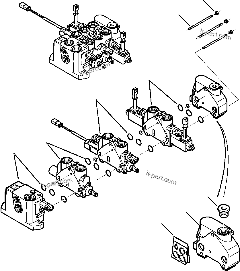 Komatsu parts book diagram for WB140PS-2N S/N A40034-UP: FIG. H6250-01A0 LOADER CONTROL VALVE - COMPLETE ASSEMBLY - MP BUCKET