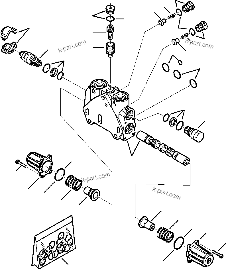 Komatsu parts book diagram for WB140PS-2N S/N A40034-UP: FIG. H6304-P2A4 PPC SYSTEM - BACKHOE BUCKET SECTION