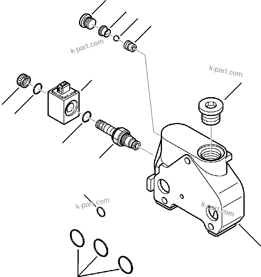 Komatsu parts book diagram for WB140PS-2N S/N A40034-UP: FIG. H6304-P2A6 PPC SYSTEM - BACKHOE OUTLET SECTION