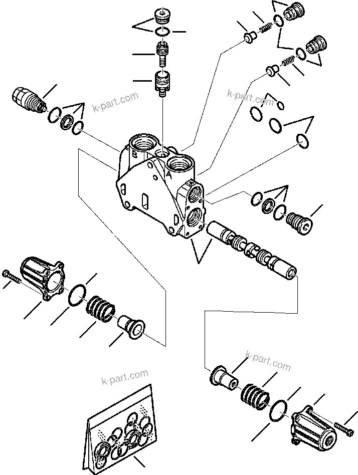 Komatsu parts book diagram for WB140PS-2N S/N A40034-UP: FIG. H6304-P2A8 PPC SYSTEM - BACKHOE TELESCOPIC ARM SECTION