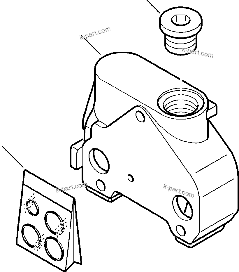 Komatsu parts book diagram for WB140PS-2N S/N A40034-UP: FIG. H6305-01A6 BACKHOE VALVE - OUTLET SECTION