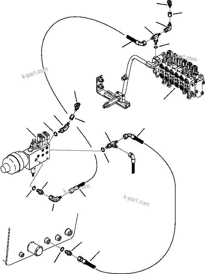 Komatsu parts book diagram for WB140PS-2N S/N A40034-UP: FIG. H6566-P1A0 PPC SYSTEM - PIPING - SUPPLY VALVE INLET