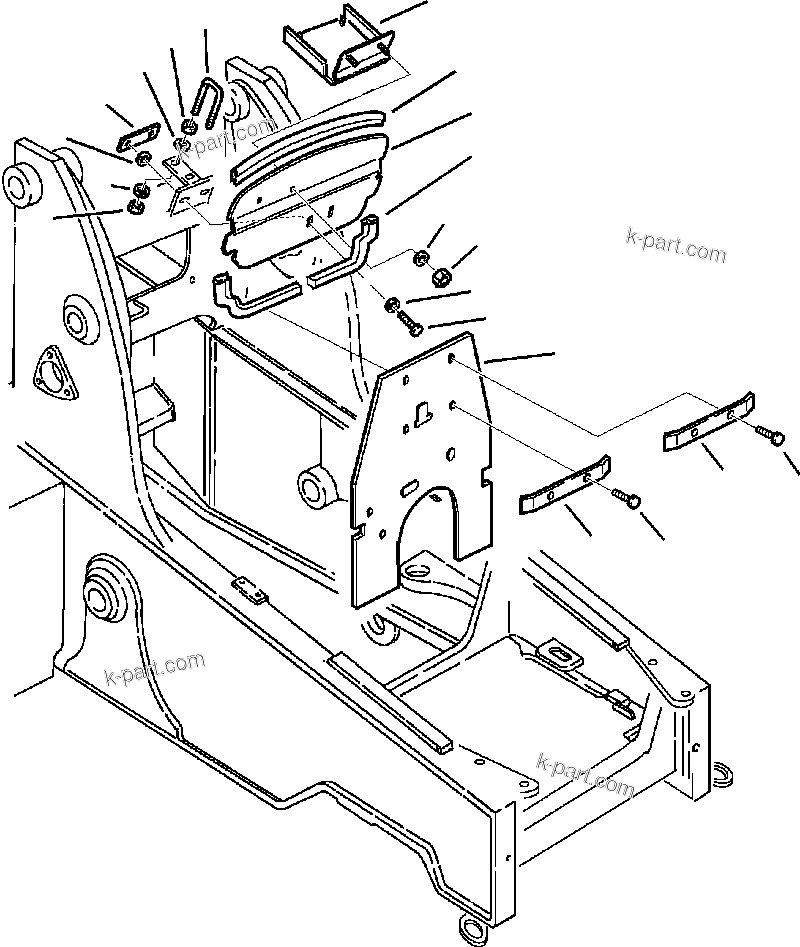 Komatsu parts book diagram for WB140PS-2N S/N A40034-UP: FIG. J3000-01A1 BULKHEAD