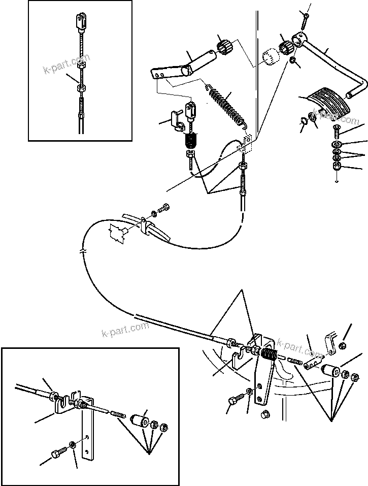 Komatsu parts book diagram for WB140PS-2N S/N A40034-UP: FIG. K4000-01A0 ACCELERATOR