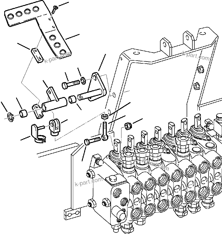 Komatsu parts book diagram for WB140PS-2N S/N A40034-UP: FIG. K4500-01A0 LEFT BACKHOE CONTROL PEDAL - EXCAVATOR STYLE