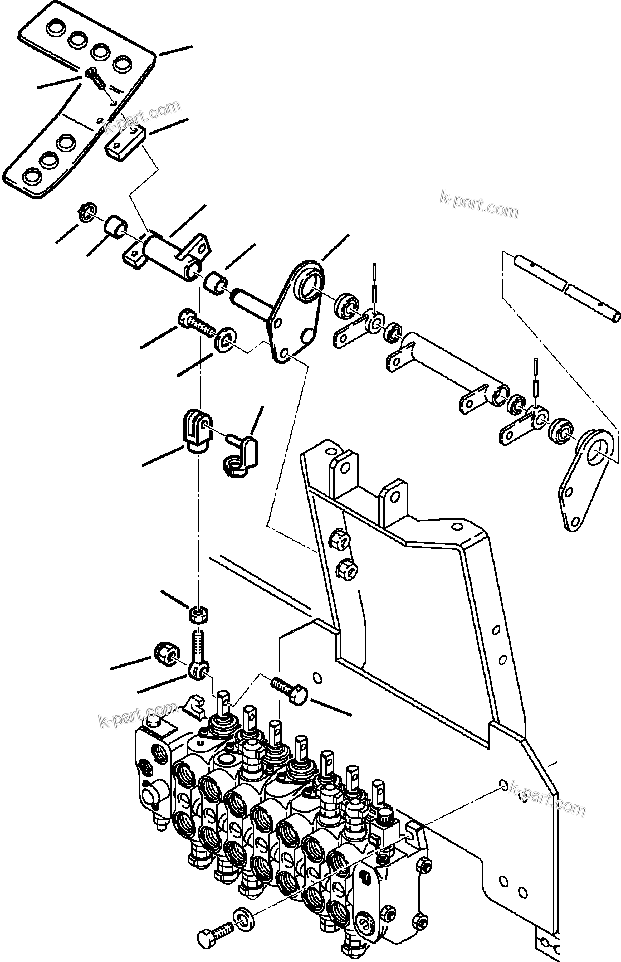 Komatsu parts book diagram for WB140PS-2N S/N A40034-UP: FIG. K4510-01A0 LEFT BACKHOE CONTROL PEDAL - BACKHOE STYLE