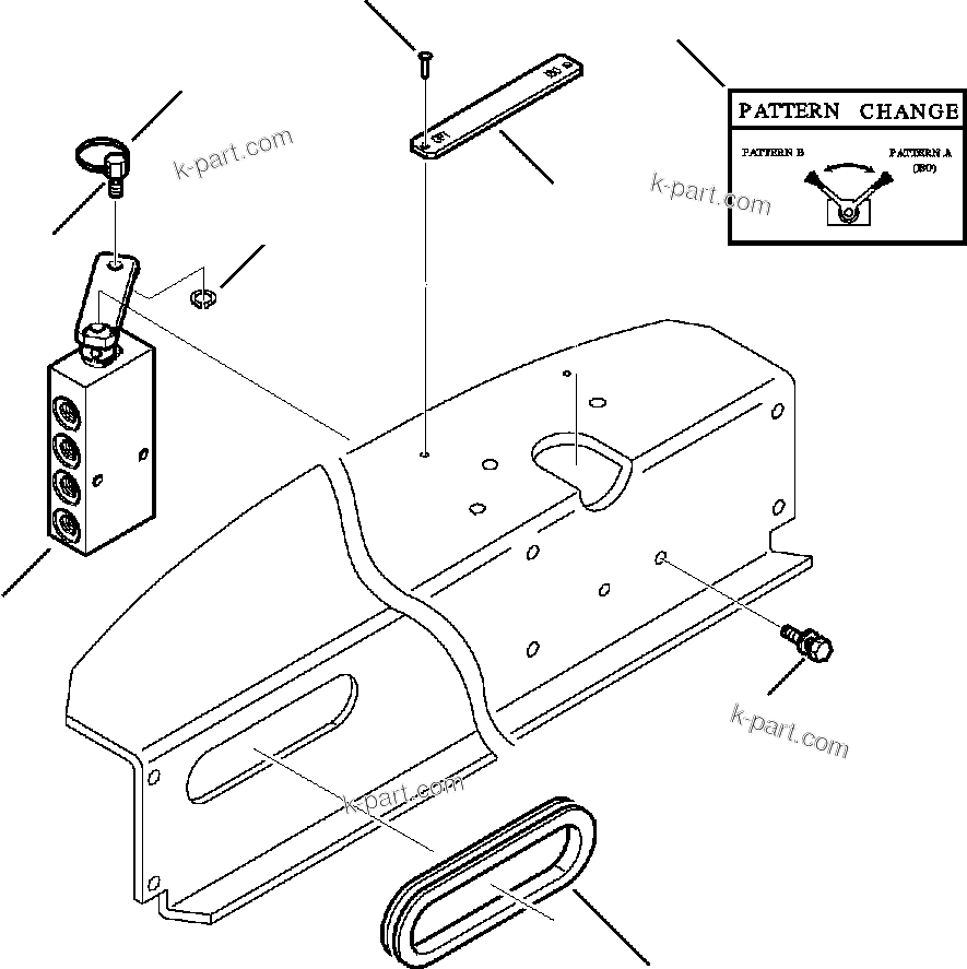 Komatsu parts book diagram for WB140PS-2N S/N A40034-UP: FIG. K4800-P1A0 PPC SYSTEM - PATTERN VALVE MOUNTING