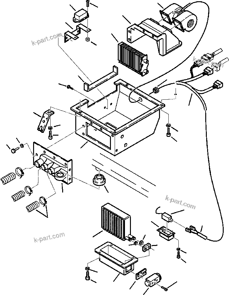Komatsu parts book diagram for WB140PS-2N S/N A40034-UP: FIG. K5700-01A0 AIR CONDITIONER - COMPLETE UNIT