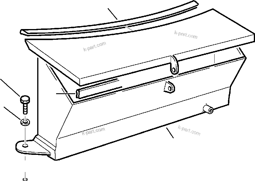 Komatsu parts book diagram for WB140PS-2N S/N A40034-UP: FIG. W0101-01A0 TOOL BOX