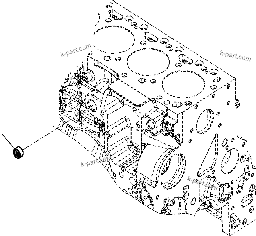 Komatsu parts book diagram for WB156-5 BACKHOE LOADER S/N A63001-UP: A2103-A1A2 COOLANT HEATER PLUG