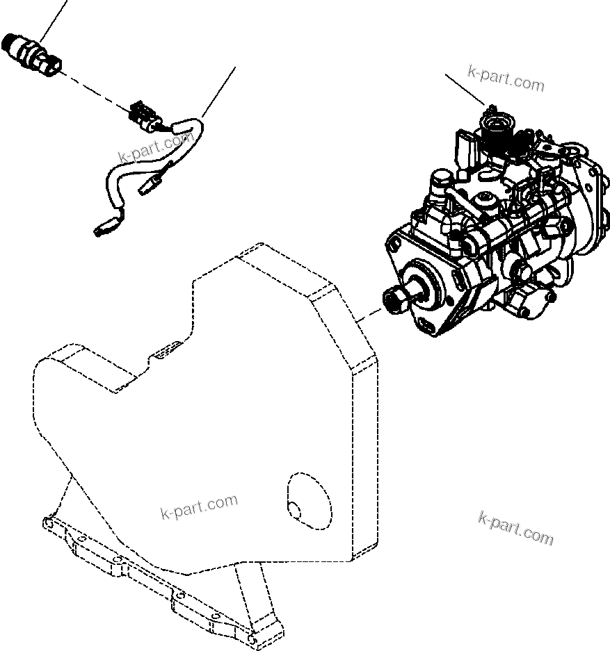 Komatsu parts book diagram for WB156-5 BACKHOE LOADER S/N A63001-UP: A4115-A1B2 FUEL PUMP