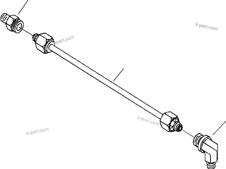 Komatsu parts book diagram for WB156-5 BACKHOE LOADER S/N A63001-UP: A4207-A1A6 AIR FUEL CONTROL PIPING