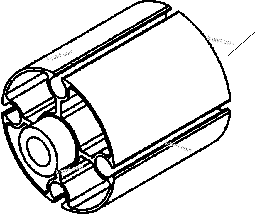 Komatsu parts book diagram for WB156-5 BACKHOE LOADER S/N A63001-UP: A5120-A1A2 FAN PILOT SPACER