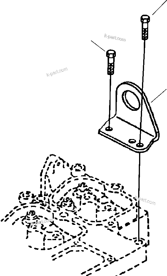 Komatsu parts book diagram for WB156-5 BACKHOE LOADER S/N A63001-UP: A8109-A1A2 ENGINE LIFTING BRACKET