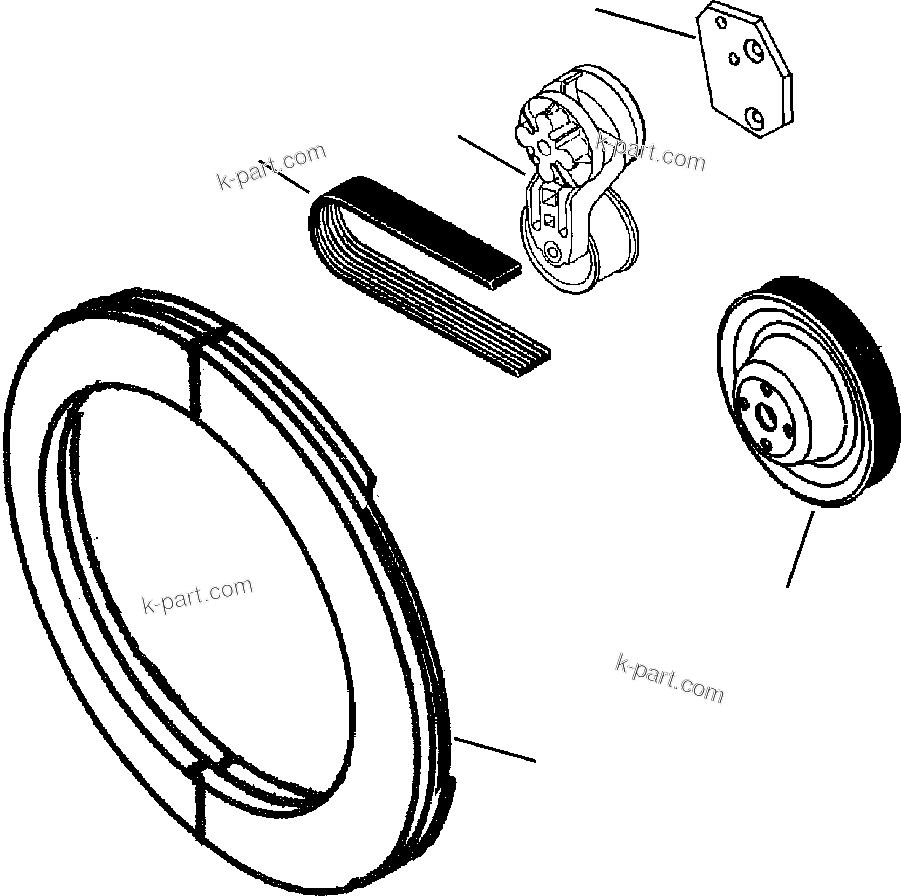 Komatsu parts book diagram for WB156-5 BACKHOE LOADER S/N A63001-UP: C1230-01A0 HIGH ALTITUDE KIT