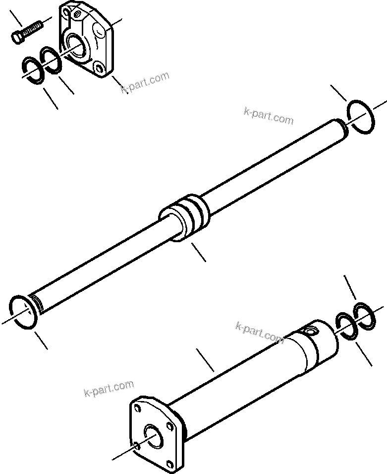 Komatsu parts book diagram for WB156-5 BACKHOE LOADER S/N A63001-UP: F3303-01A0 FRONT AXLE STEERING CYLINDER (4/9)