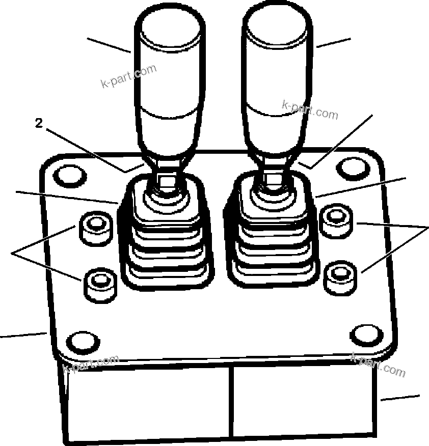 Komatsu parts book diagram for WB156-5 BACKHOE LOADER S/N A63001-UP: H6264-01A0 PPC VALVE OUTRIGGER CONTROL