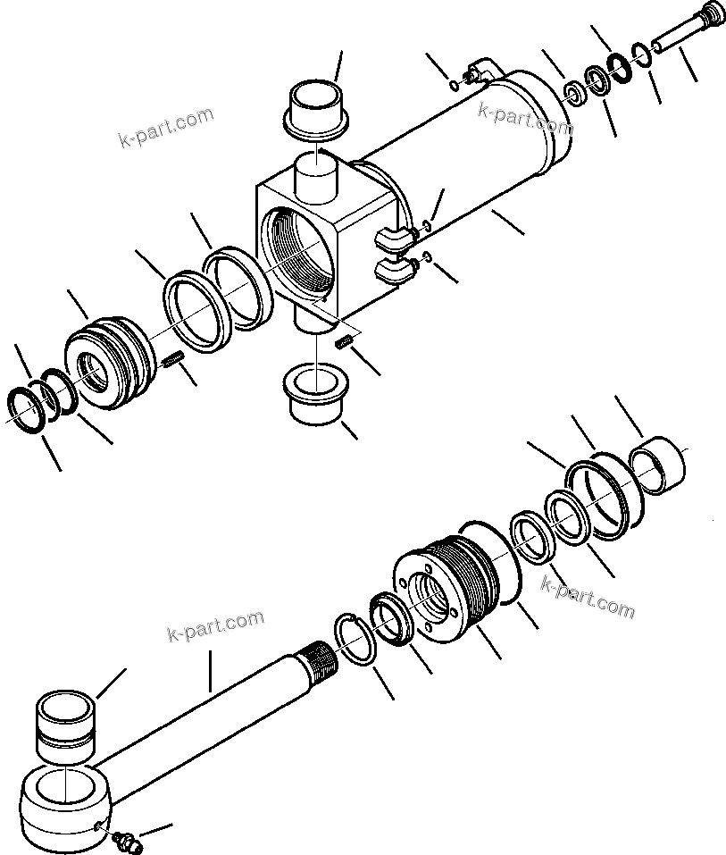 Komatsu parts book diagram for WB156-5 BACKHOE LOADER S/N A63001-UP: H7202-01A0 CYLINDER ASSEMBLY BACKHOE - SWING