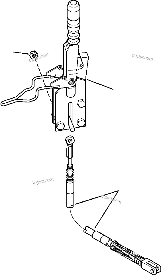 Komatsu parts book diagram for WB156-5 BACKHOE LOADER S/N A63001-UP: K4400-01A0 PARKING BRAKE