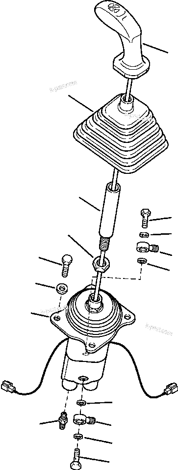 Komatsu parts book diagram for WB156-5 BACKHOE LOADER S/N A63001-UP: K4500-01A0 LOADER CONTROL