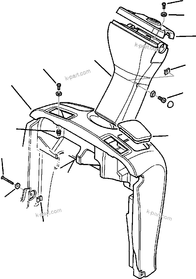 Komatsu parts book diagram for WB156-5 BACKHOE LOADER S/N A63001-UP: K5202-01A0 CANOPY, ROPS FRONT COVERS
