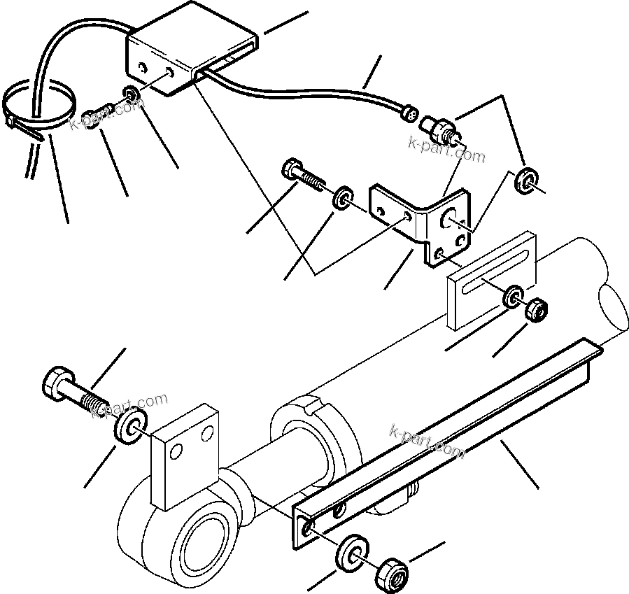 Komatsu parts book diagram for WB156-5 BACKHOE LOADER S/N A63001-UP: T1010-01A0 LOADER RETURN TO DIG